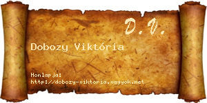 Dobozy Viktória névjegykártya